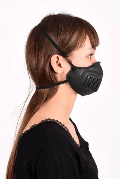 Modèle masque air Flow noir profil